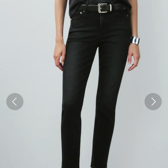 Ayr Denim - AYR jeans womens 30 short black high rise straight leg stir  denim minimalist